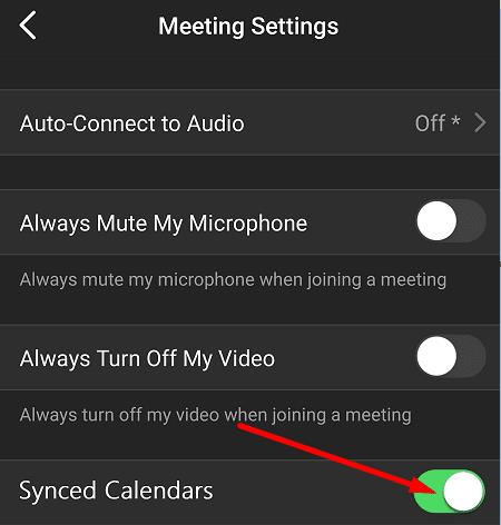 Fix Zoom toont aankomende vergaderingen niet