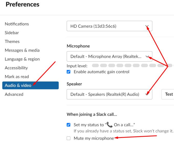 Fix: Slack konnte Kamera und Mikrofon nicht finden