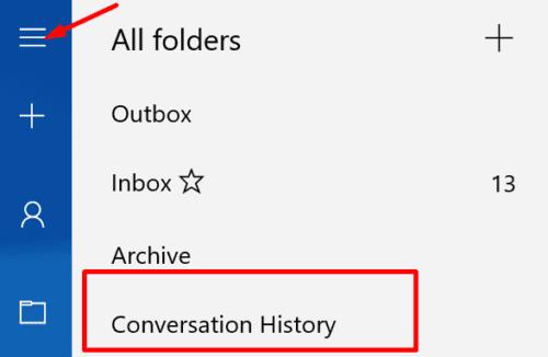 Khắc phục: Thư mục lịch sử hội thoại Outlook bị thiếu