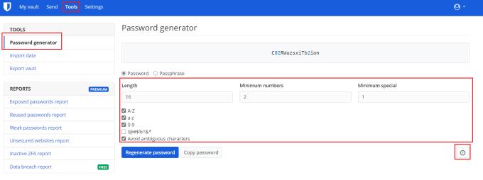 Bitwarden：パスワードを生成する方法