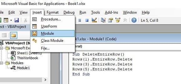 複数のExcel行を同時に消去する方法