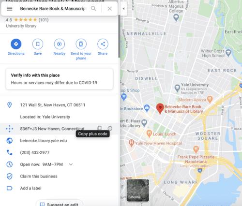 Configuration des Plus Codes sur Google Maps