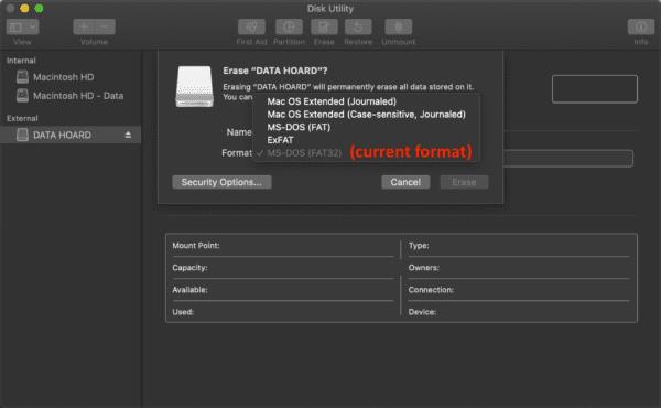 macOS : comment formater une clé USB