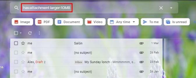 大きなGmailメールを見つけて消去する方法
