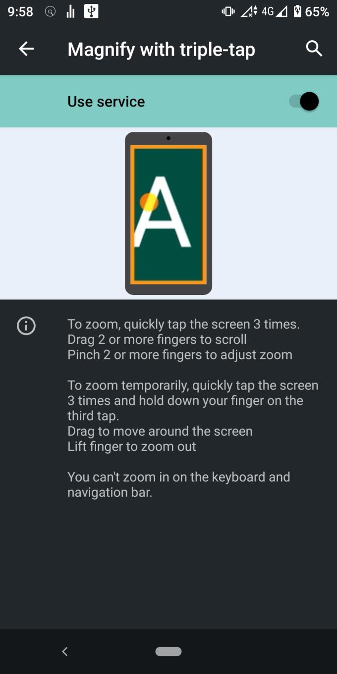 Activer Triple Touch Zoom sur Android