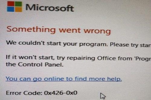 Cómo solucionar problemas del código de error de Office 365 0x426-0x0