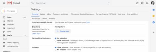 Cómo cambiar entre varias firmas de Gmail