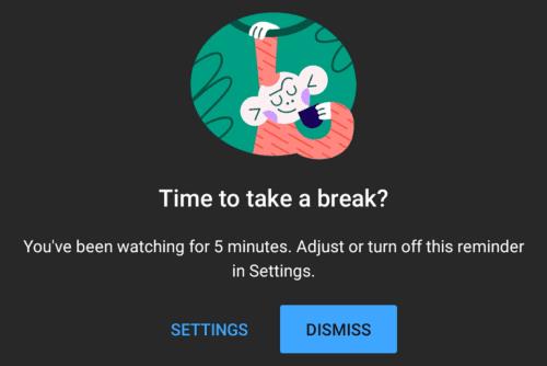 Configurez YouTube sur Android pour vous rappeler de faire une pause