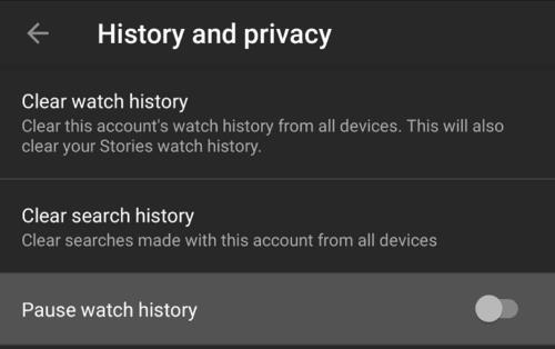 Cách tạm dừng Lịch sử xem trong YouTube dành cho Android