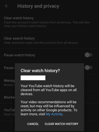 Cách tạm dừng Lịch sử xem trong YouTube dành cho Android