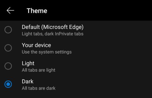Edge para Android: como ativar o modo escuro