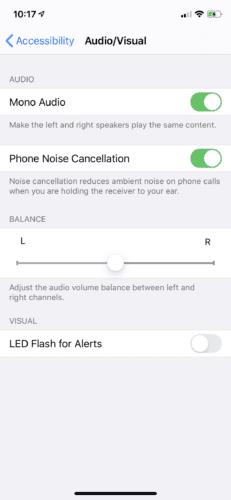 將 iPhone 設置為單聲道音頻以獲得平衡音頻