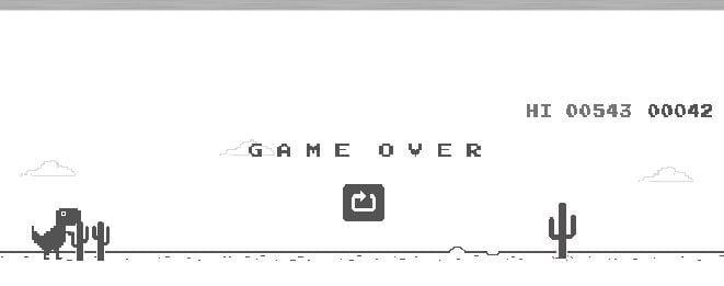 Hoe het geheime dino-spel van Chrome te spelen