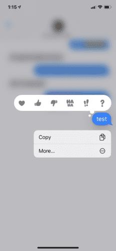 Włączanie efektów iPhone iMessage