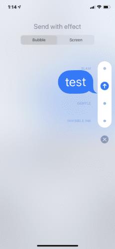 Włączanie efektów iPhone iMessage