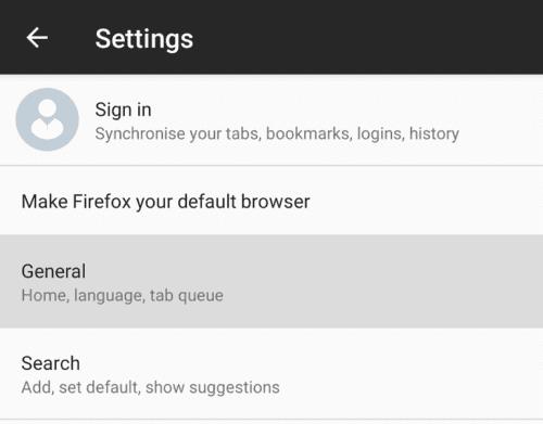 Android용 Firefox: 사용자 정의 홈페이지를 설정하는 방법