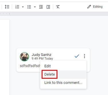 Como remover comentários em um arquivo do Google Docs