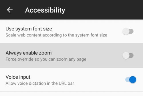 Firefox per Android: come forzare l'attivazione dello zoom
