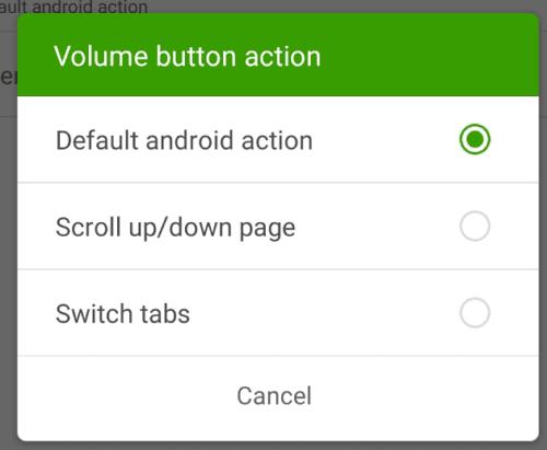 Dolphin pour Android : Configurer la fonctionnalité de la touche de volume