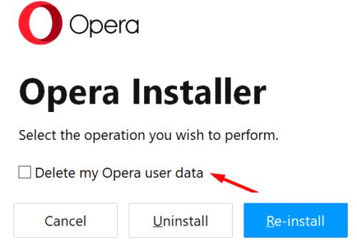Solução de problemas de erros do Opera, verificando atualizações
