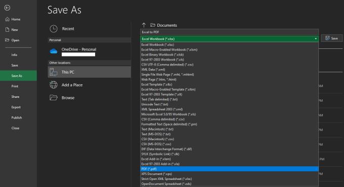 Hoe Excel-spreadsheet naar PDF te converteren