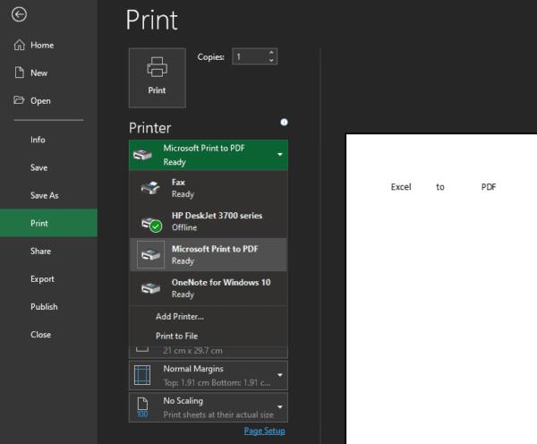 Hoe Excel-spreadsheet naar PDF te converteren