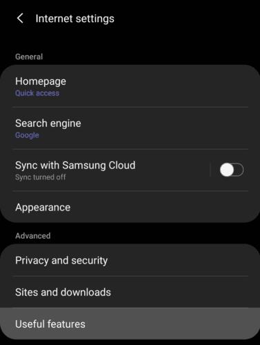 Samsung Android-browser: de QR-codescanner inschakelen