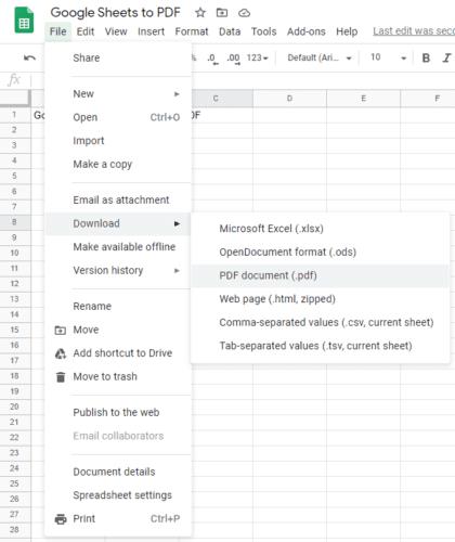 So konvertieren Sie Google Sheets in PDF