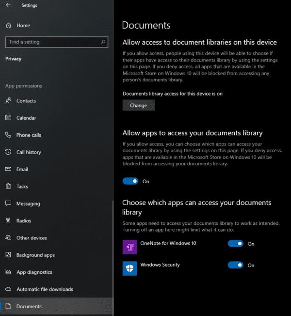 Windows 10: Zablokuj aplikacjom dostęp do Twoich dokumentów