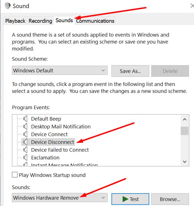 Windows 10: Napraw dźwięki odłączania urządzenia