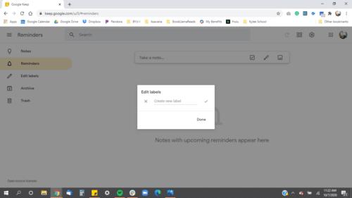 Personalizzazione dei promemoria predefiniti per Google Keep