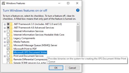 Cách xóa tùy chọn máy in tài liệu XPS khỏi Windows 10