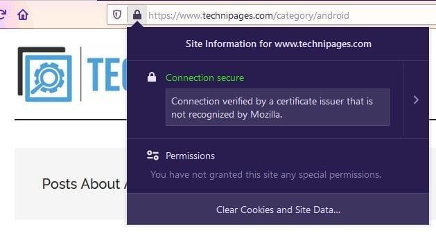 Como acessar o visualizador de certificado do Firefox
