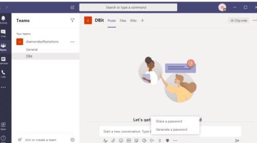 Integrazione della gestione delle password Dbit in Microsoft Teams