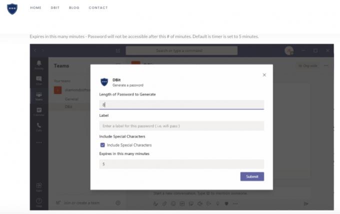 Integrazione della gestione delle password Dbit in Microsoft Teams