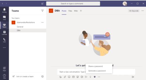 Integrazione della gestione delle password Dbit in Microsoft Teams