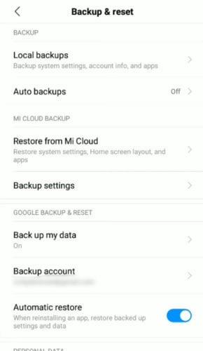 Come eseguire il backup dei dati dal dispositivo Xiaomi