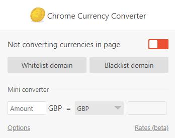 Come convertire valute in Chrome automaticamente