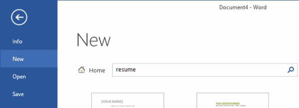 Word: วิธีสร้างเรซูเม่โดยใช้เทมเพลต