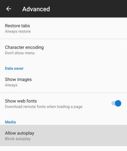 Android용 Firefox: 비디오 자동 재생을 비활성화하는 방법