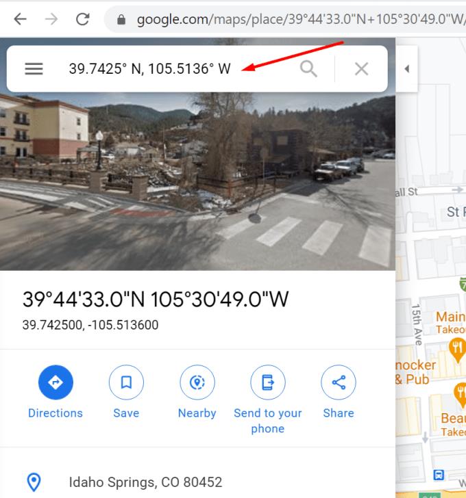 Google 지도: 좌표로 검색하는 방법