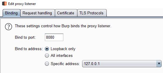 Come impostare un ascoltatore proxy in Burp Suite