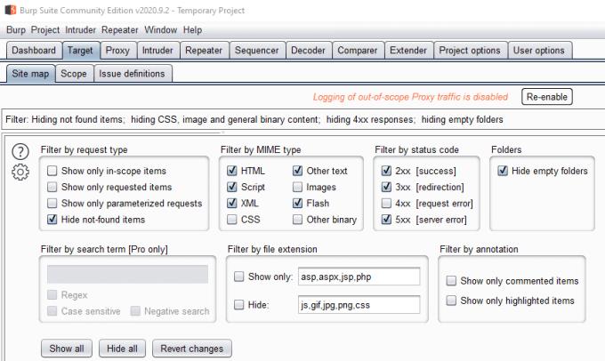 Comment ajouter des sites Web à la portée cible de Burp Suite