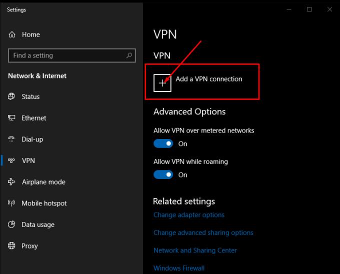 วิธีการตั้งค่าการเชื่อมต่อ Windows VPN