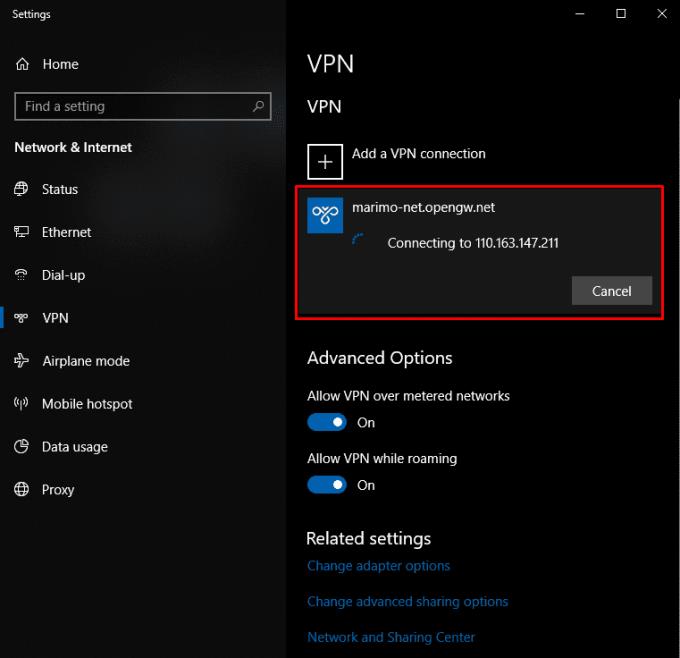 Windows VPN 연결을 설정하는 방법