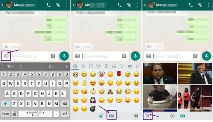 Hoe geanimeerde GIF's in WhatsApp te verzenden