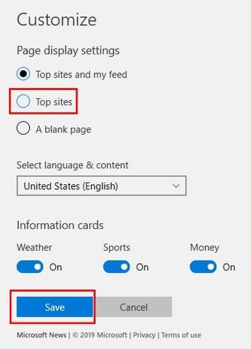 Como remover páginas iniciais do Microsoft Edge