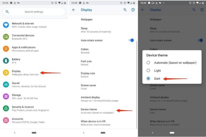 Hoe gebruik je de Android Pie Dark-modus?