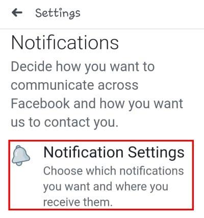 Como definir toque, mensagens e sons de notificação de postagem do Facebook no Android