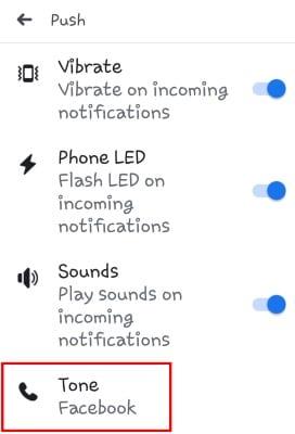 Como definir toque, mensagens e sons de notificação de postagem do Facebook no Android